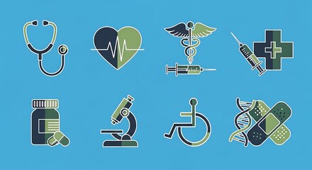 Medical Icons Set for Healthcare Designs