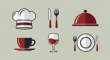 Restaurant Icons Set