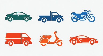 Vehicles Icons Set