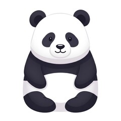 Naklejka premium Cute cartoon panda bear toy.