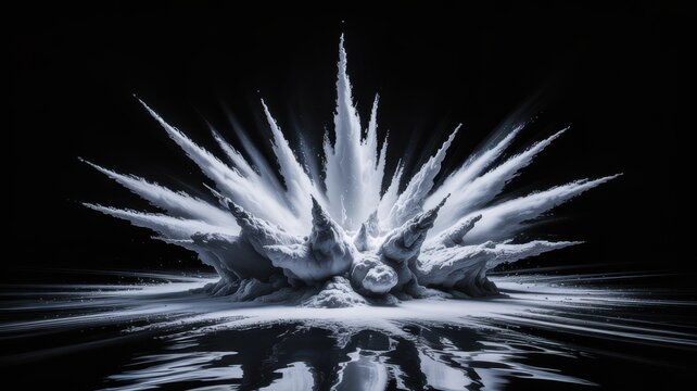 Explosive energy burst in dark void