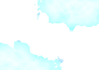 Fototapeta premium Aquarell blue pastel watercolor ink spot background, splatter, splash, stain, watercolor cloud / color explosion / light blue fog / blue smoke - png, isolated, on transparent background