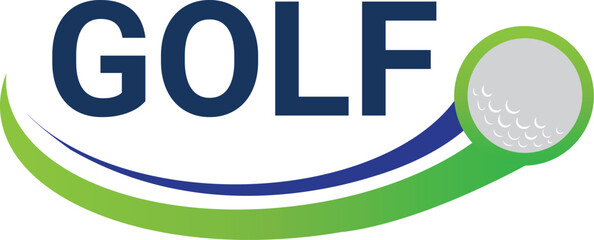 golf logo design with editable vector file