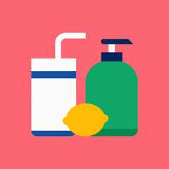 Obraz premium vector illustration of a bottle of water