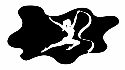 Dynamic woman jumping with joyful expression