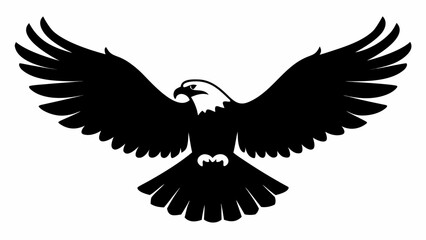 Obraz premium Majestic eagle spreads wings in powerful stance