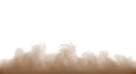 Dust cloud effect with swirling particles ideal for overlays on transparent background