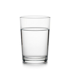Half-filled glass of water
