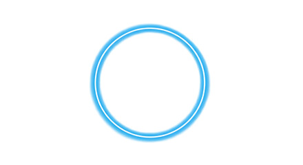 A glowing blue circular ring with a soft gradient on transparent background