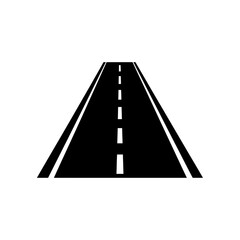 Straight Road Perspective Icon Illustration &ndash; Highway Pathway Travel Symbol