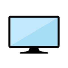 Fototapeta premium Monitor icon. Symbol for viewing or displaying a screen. Attribute of a computer or laptop.