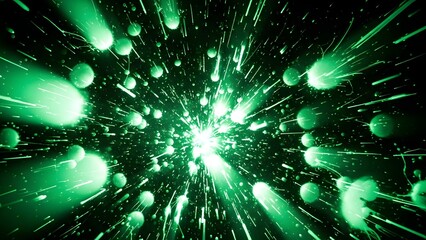 Fototapeta premium St patrick's day green light explosion festive background