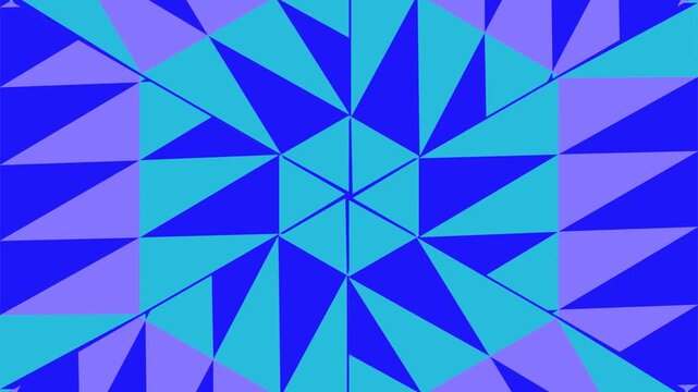 Geometric Kaleidoscope of Blues and Purples