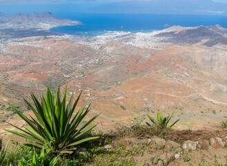 View from Monte Verde over Mindelo and the Atlantic Coast, S&atilde;o Vicent