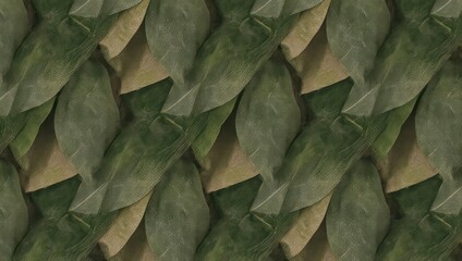 Close-up pattern of overlapping leaves