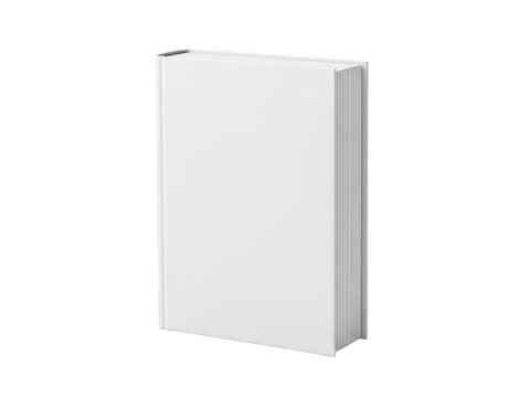Standing white book isolated on transparent background