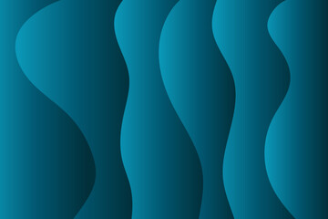 Abstract blue background with waves. Gradient illustration