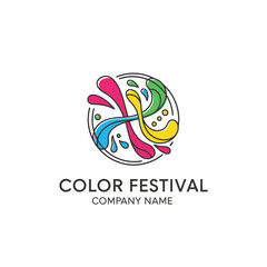 Obraz premium Colorful Paint Splash Logo Design Element.