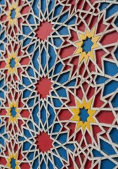 Colorful islamic pattern wall art