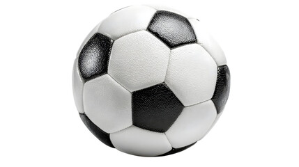 Classic black and white soccer ball ready for a thrilling game, perfect for sports-themed designs or athletic promotions today, isolated on transparent backgrounded