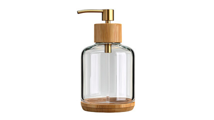 A luxury pink liquid perfume in a transparent glass spray bottle is isolated on white, showcasing a fashion-forward cosmetic fragrance container for beauty and personal care