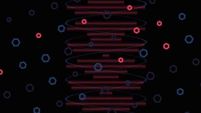 Exploring Dynamic Abstract Light Stacks and Floating Hexagon Motifs