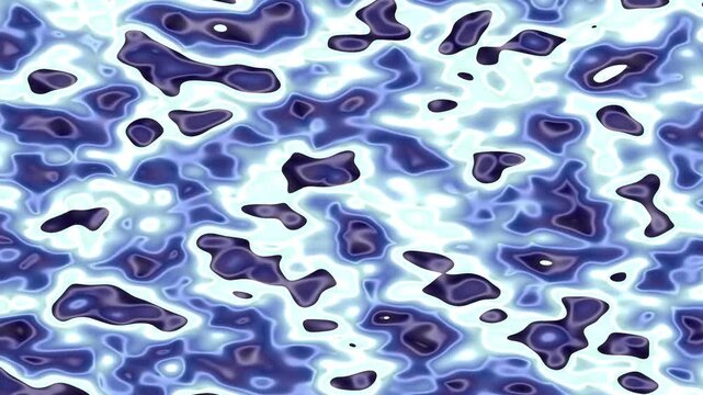 Observing flowing abstract patterns in cool blue light with rippling reflections