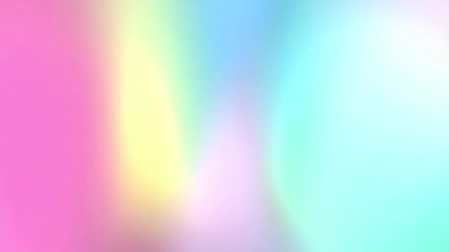 Abstract pastel rainbow gradient background with soft holographic blur