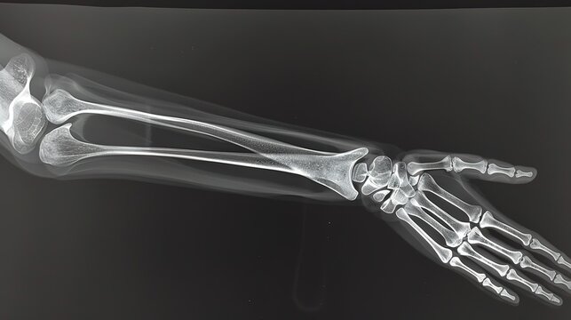 X-ray forearm fracture shaft of radius and ulnar bone 