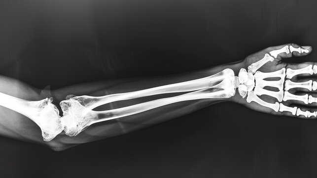 X-ray forearm fracture shaft of radius and ulnar bone 