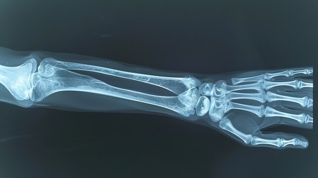 X-ray forearm fracture shaft of radius and ulnar bone 