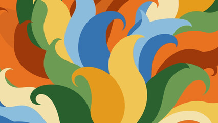 Colorful Abstract Waves Pattern Design Element.