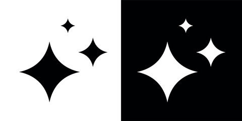 Obraz premium A shining star icon. Sparkles emoji. An emoji representing glitter, radiance, or sparkle. A symbol of magic or sparkle, New Year's or Christmas. A pictogram of sparkle, celebration, or purity.