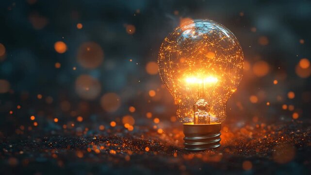 Light bulb representing ideas and creativity, discovery, innovation