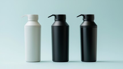 Stylish and Minimalist Bottles in White and Black for Modern Use