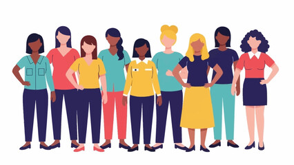 Obraz premium Diverse Group of Women Standing Together.