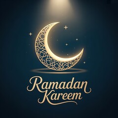 A decorative vintage and elegent design with wishing Ramadan Kareem