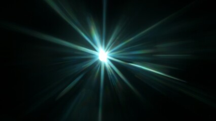 Fototapeta premium Real Lens Flare Reflections for Overlay or Transition Isolated on Black Background