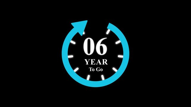 07 years to go, icon, stile, timer, countdown, Count time display with numbers. business, sale, label button ,promotion clock signs business and Motion graphics of year concept