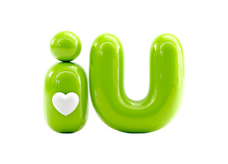 alphabet balloon, I love U balloon