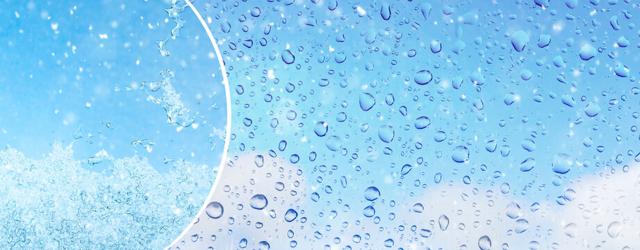 Collage aus warmem und kaltem Hintergrund