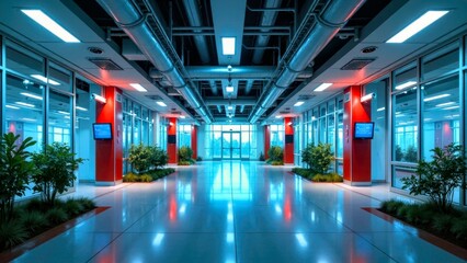 Medical scene footage of the green plant channel