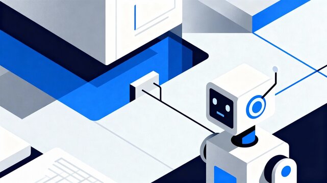 Generative AI Automation Technology Illustration