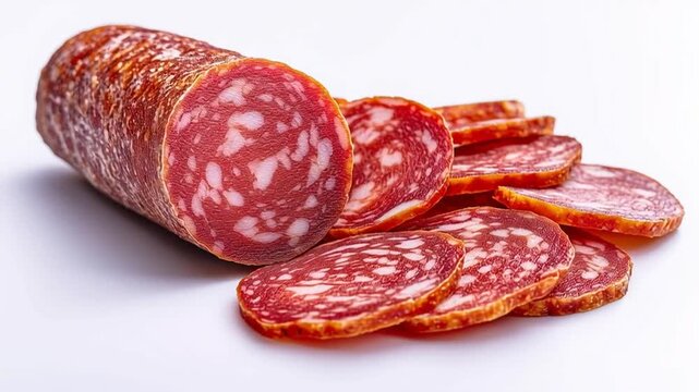 sliced salami texture