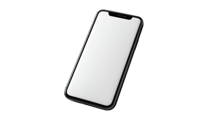 Vector illustration of a modern smartphone with a blank digital touch screen display and black frame isolated on white for mobile communication technology business