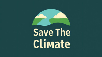 Climate Change Awareness Poster with Save the Climate Message