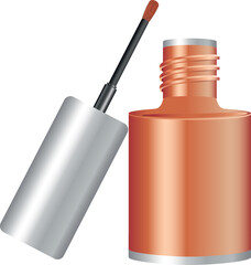 Red Nail Polish Bottle Vector Design