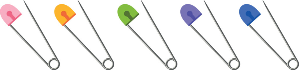 Safety pin Vector Design