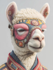 Fototapeta premium Portrait von einem Lama