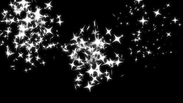 Luxury white glitter sparkles, star line trail animation, magic dust particles, glowing pixie dust path, festive shimmer effect, seamless loop 4k black screen